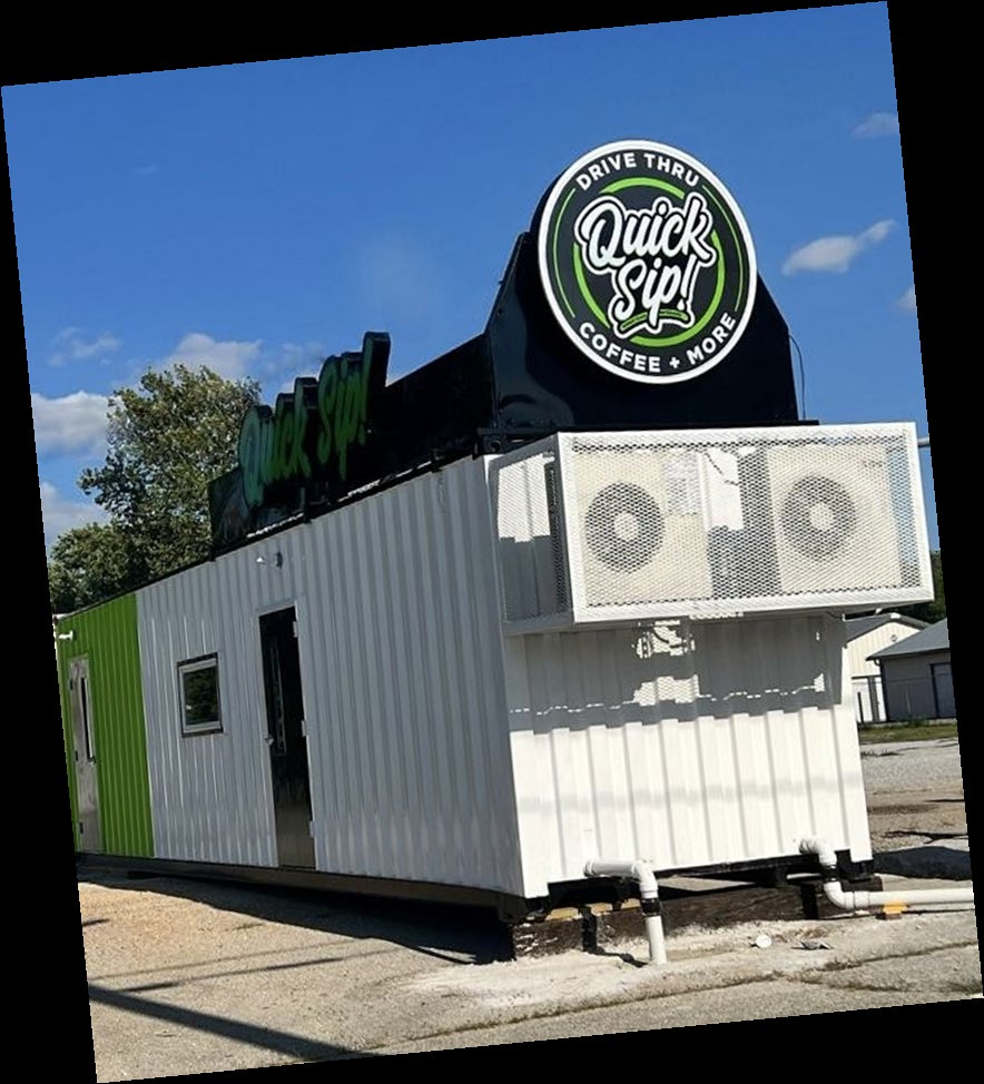 Container food beverage stand